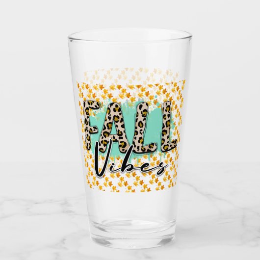 Trendy Herfst Paarse Tiger Glas (Voorkant)