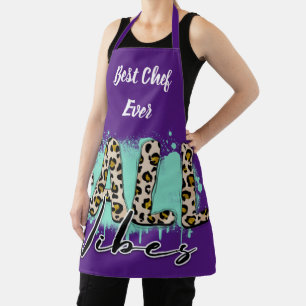 Trendy Herfst Paarse Tiger Schort