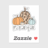 Trendy Herfst pompoen | "Het is Herfst Y’all", zeg Sticker (Vel)