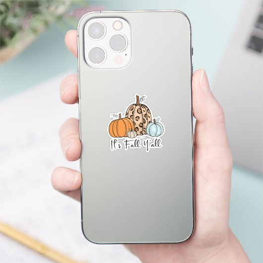 Trendy Herfst pompoen | "Het is Herfst Y’all", zeg Sticker (Telefoon)