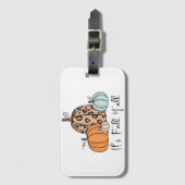 Trendy Herfst Pompoen | “It’s Fall Y’all” Quote Bagagelabel (Voorkant (verticaal))