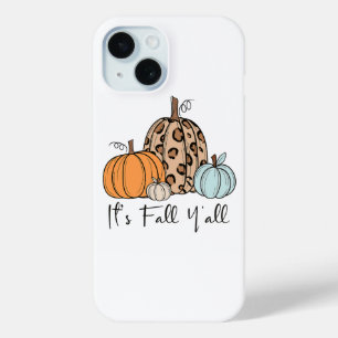 Trendy Herfst Pompoen “It’s Fall Y’all” Quote iPhone 15 Case