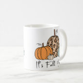 Trendy Herfst Pompoen | “It’s Fall Y’all” Quote Koffiemok (Voorkant rechts)