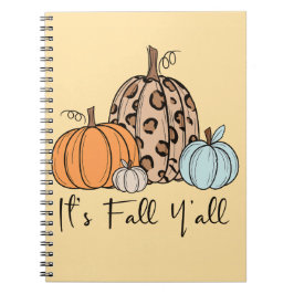 Trendy Herfst Pompoen | “It’s Fall Y’all” Quote Notitieboek