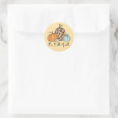 Trendy Herfst Pompoen | “It’s Fall Y’all” Quote Ronde Sticker (Tas)