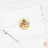 Trendy Herfst Pompoen | “It’s Fall Y’all” Quote Ronde Sticker (Envelop)