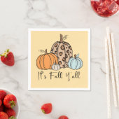 Trendy Herfst Pompoen | “It’s Fall Y’all” Quote Servet (Insitu)