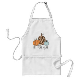 Trendy Herfst Pompoen | “It’s Fall Y’all” Quote Standaard Schort