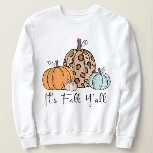 Trendy Herfst Pompoen | “It’s Fall Y’all” Quote Trui (Design voorkant)