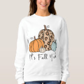 Trendy Herfst Pompoen | “It’s Fall Y’all” Quote Trui (Voorkant)