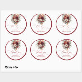 Trendy herfst terracotta boho bruidsdouche sticker (Vel)