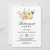 Trendy Herfst Waterverf Pompoen & Bloemen Kaart (Voorkant)