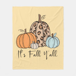 Trendy herfstpomp | “It’s Fall Y’all” citaat Fleece Deken