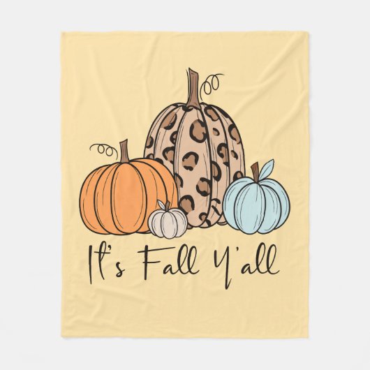 Trendy herfstpomp | “It’s Fall Y’all” citaat Fleece Deken (Voorkant)