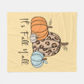 Trendy herfstpomp | “It’s Fall Y’all” citaat Fleece Deken (Voorkant (Horizontaal))