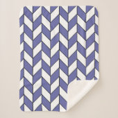 Trendy Heringbone Chevron Patroon Sherpa Deken (Voorkant)