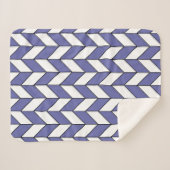 Trendy Heringbone Chevron Patroon Sherpa Deken (Voorkant (horizontaal))