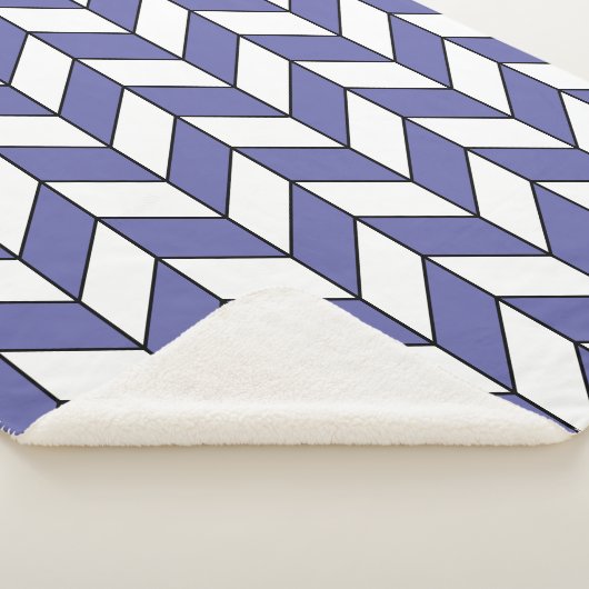 Trendy Herringbone Chevron Pattern Sherpa Deken (3/4)