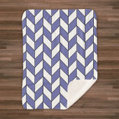 Trendy Herringbone Chevron Pattern Sherpa Deken