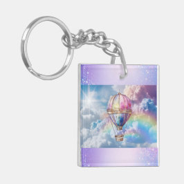 Trendy Hete Luchtballon Acryl Sleutelhanger