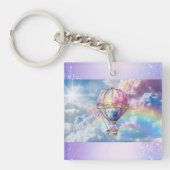 Trendy Hete Luchtballon Acryl Sleutelhanger (Voorkant)