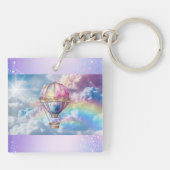 Trendy Hete Luchtballon Acryl Sleutelhanger (Achterkant)