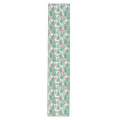 Trendy hete roze rode preppy kersttafel runner medium tafelloper (Voorkant)