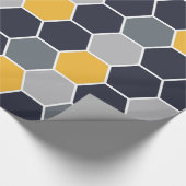 Trendy Hexagon Pattern Cadeaupapier (Hoek)