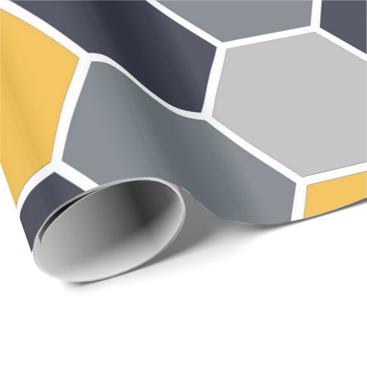 Trendy Hexagon Pattern Cadeaupapier (Rol Hoek)