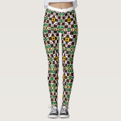 Trendy Hexagonal Tribal Pattern Leggings (Voorkant)