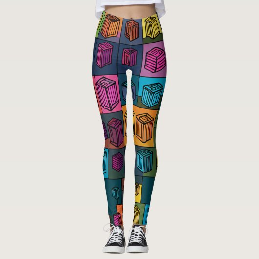 Trendy High-Waist Leggings voor Vrouwen - Mode (Voorkant)