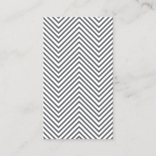 Trendy & Hip Gray/White Chevron Pattern Visitekaartje
