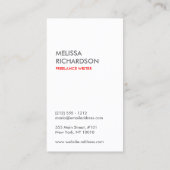 Trendy & Hip Grijs/Wit Chevron Patroon Visitekaartje (Achterkant)