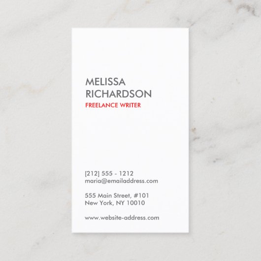 Trendy & Hip Grijs/Wit Chevron Patroon Visitekaartje (Achterkant)