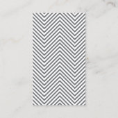 Trendy & Hip Grijs/Wit Chevron Patroon Visitekaartje (Voorkant)