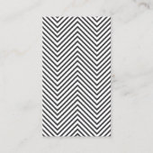Trendy & Hip Zwart/Wit Chevron Patroon Visitekaartje (Voorkant)