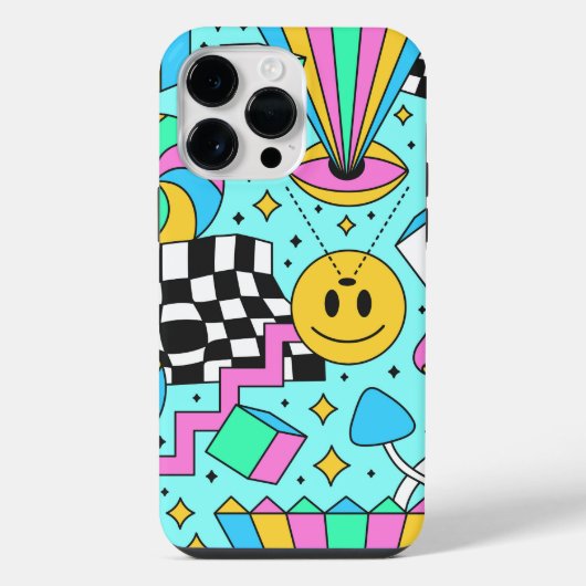 Trendy Hippie Abstract iPhone Hoesje (Achterkant)
