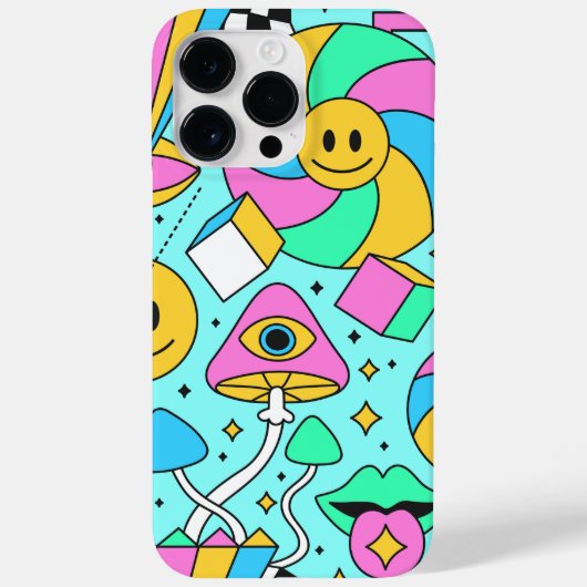 Trendy Hippy Abstract Hoesje-Mate iPhone Case (Achterkant)