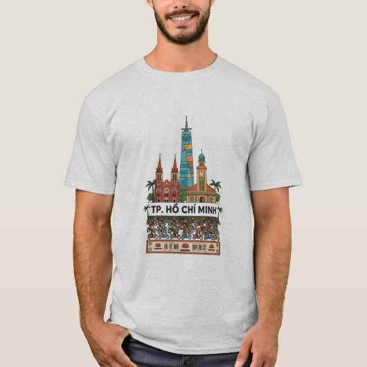 Trendy Ho Chi Minh City Saigon Explorer Vietnam Ur T-shirt (Voorkant)