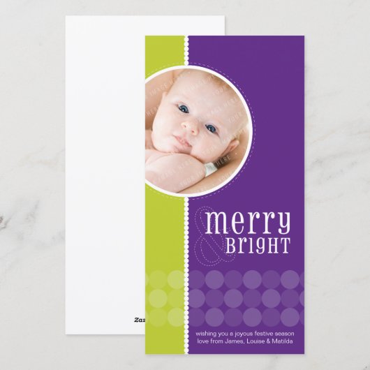 TRENDY HOLIDAY PHOTOCARD: goodcheer 3 Feestdagenkaart (Voorkant / Achterkant)