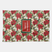 Trendy Holiday Towel Red Green Chic Kitchen Art Theedoek (Horizontaal)