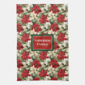 Trendy Holiday Towel Red Green Chic Kitchen Art Theedoek (Verticaal)