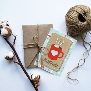 Trendy Holiday "Warmest Wishes" kerstKaart