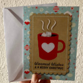 Trendy Holiday "Warmest Wishes" kerstKaart