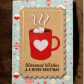 Trendy Holiday "Warmest Wishes" kerstKaart