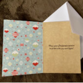 Trendy Holiday "Warmste wensen" Kerstmis Feestdagen Kaart