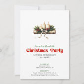 Trendy Holly Berries Christmas Decoration Invite Kaart (Voorkant)
