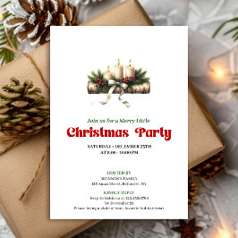 Trendy Holly Berries Christmas Decoration Invite Kaart