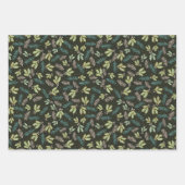 Trendy Holly Kerstmis Inpakpapier Vel (Voorkant 2)