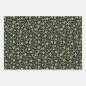 Trendy Holly Kerstmis Inpakpapier Vel (Voorkant)